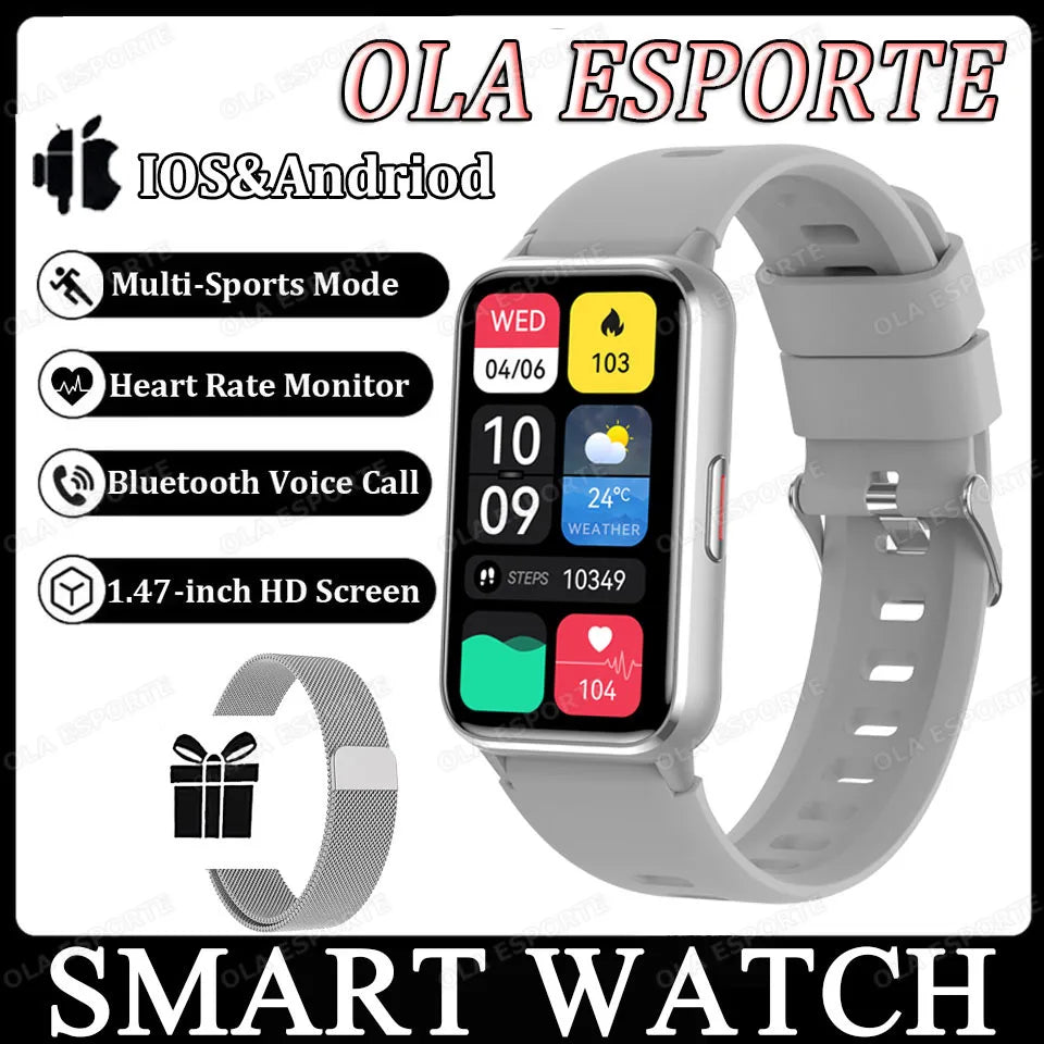 Ola Esporte Sports Smart Watch AMOLED NFC Bluetooth Call