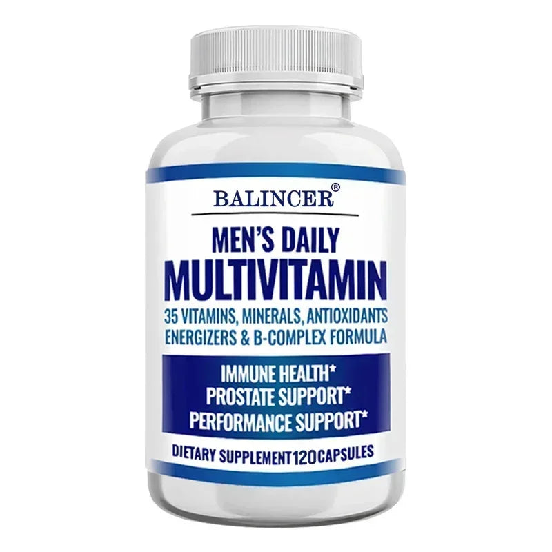 Men's Multivitamin - Contains vitamins B12, B6, zinc and selenium to support coordination, heart, immunity and prostate health Peaceful Pleasures Health and Wellness 120 count-1bottle