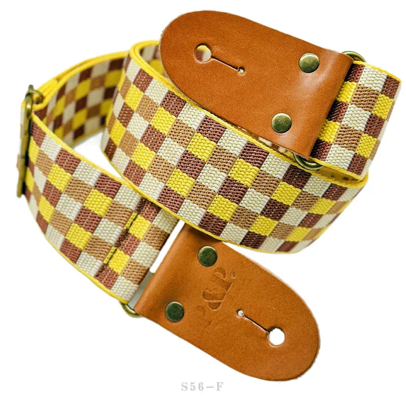 PP Guitar Strap Praise Jacquard Plaid Leopard Print Wholesale Folk