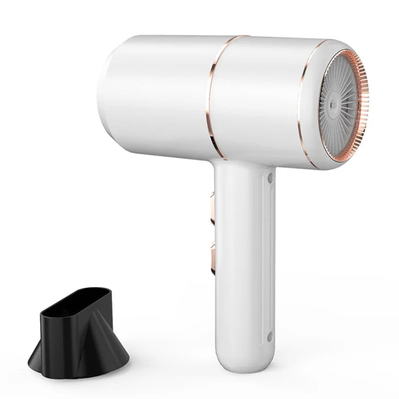 Portable high-speed mini hair dryer Professional home dormitory hair dryer Intelligent ion hair dryer Peaceful Pleasures Health and Wellness WHITE EU