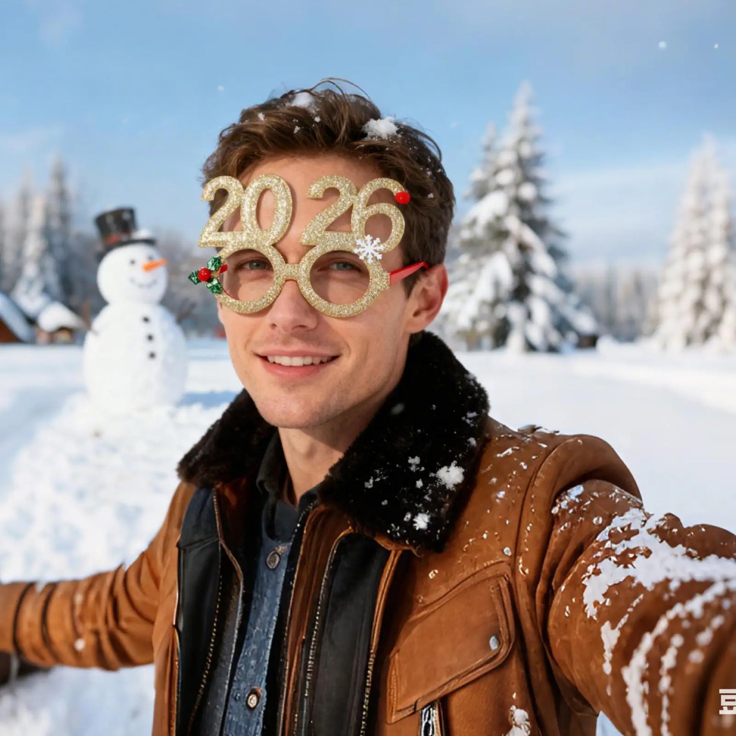 Funny 2026 Christmas Glasses | Holiday Party Photo Booth Eyewear