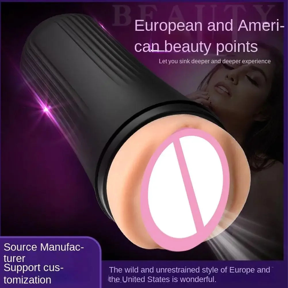 Male Masturbator Cup Sex Toys For Men, Realistic Sucking Masturbation Cup Soft Silicone Male Adult Masturbation Device Pocket Peaceful Pleasures Health and Wellness