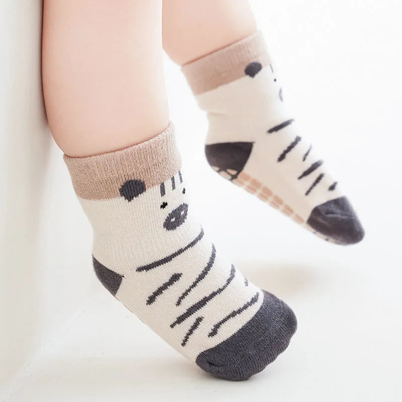 5 Pairs Kids Non-Slip Cartoon Floor Socks | Baby Toddler Kids Non-Slip Socks Peaceful Pleasures Health and Wellness