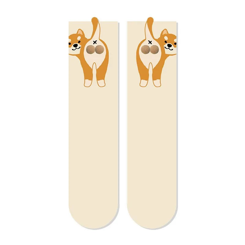 Funny Cartoon Animal Socks | Unisex Mid-Calf, Breathable