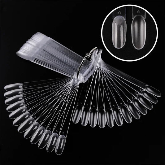 2sets Manicure Tool, 50 Pcs Fan Shaped Showing Sticks, Fake Nails Nail Polish Gel Color Palette Card Display Shelf Peaceful Pleasures Health and Wellness