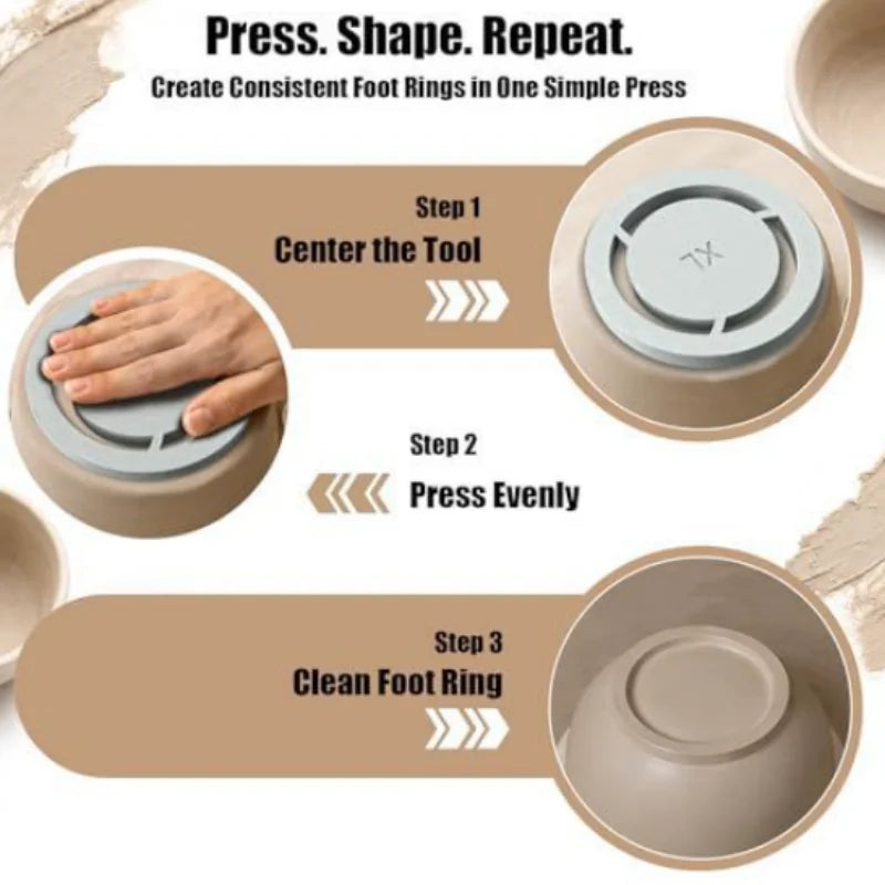 5 Sizes Pottery Foot Ring Template Consistent Base Mold Lightweight
