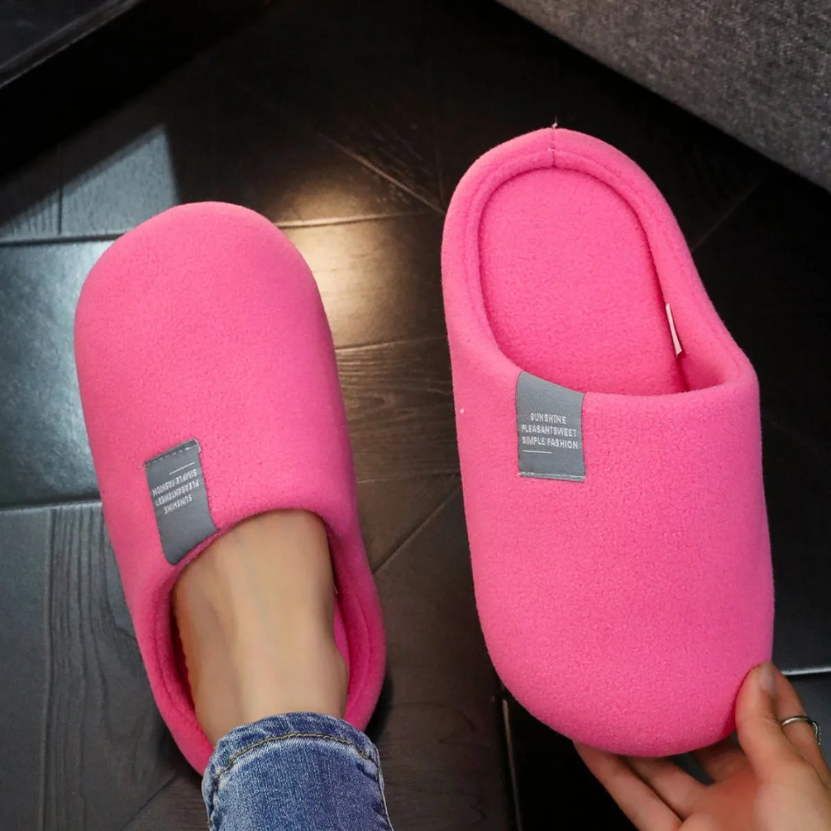 Women's Winter Plush Non-Slip Indoor Slippers – Cozy House Shoes
