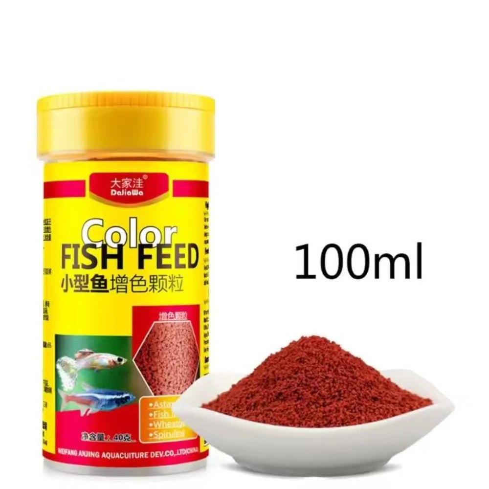 100ml Tropical Fish Spirulina Food Granule Fish Nutrition Food For Aquarium Fish Tank Color Enhanced Feeding Feeder Supplies Peaceful Pleasures Health and Wellness