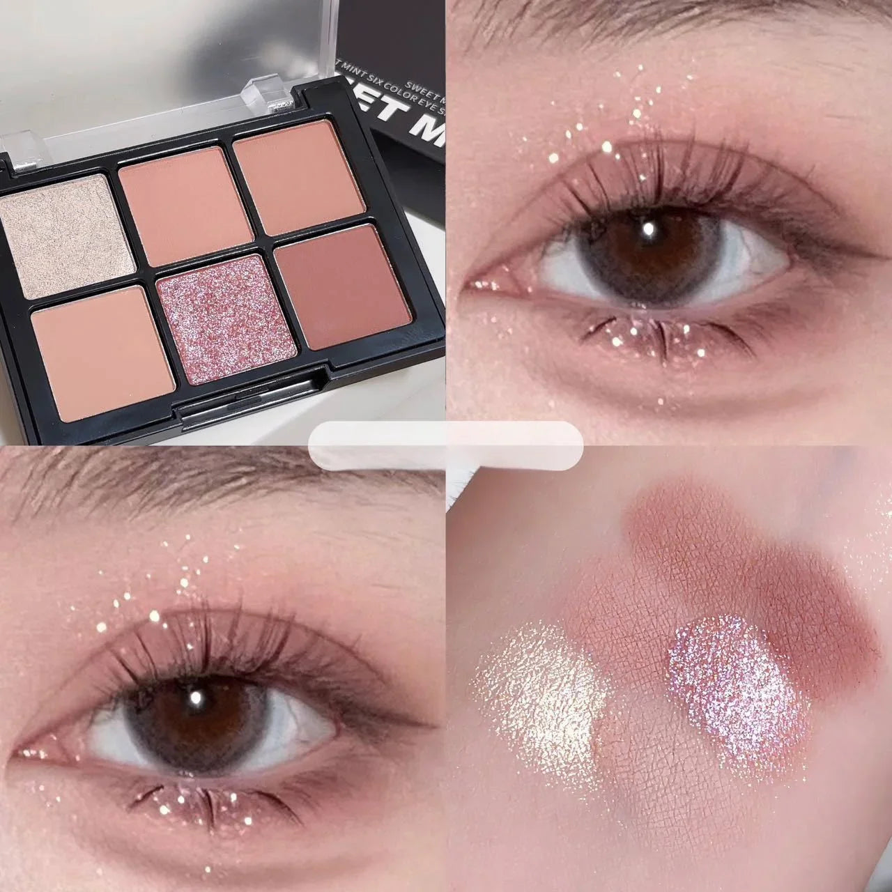 Sweet Mint 6-Color Eyeshadow Palette – Matte & Shimmer #705