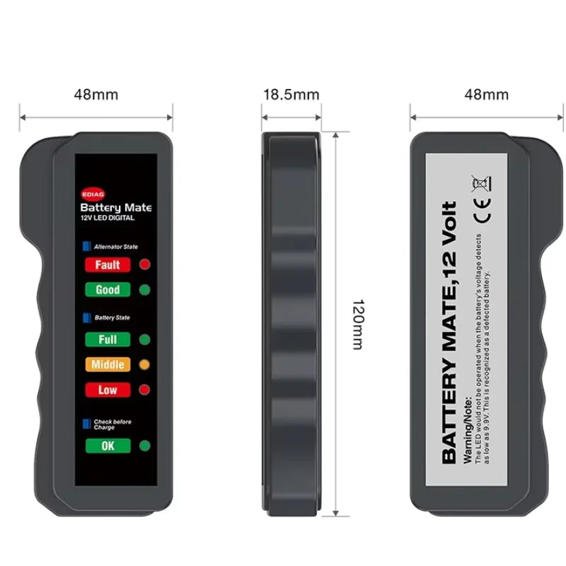 12V Car Battery Tester, Alternator Tester Automotive,Battery Checker, Analyzer to Check Alternator & Battery Charging System,LED Peaceful Pleasures Health and Wellness