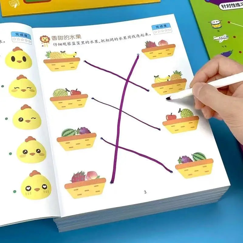 46 Pages Find Same Objects Math&logic Workbook Preschool&