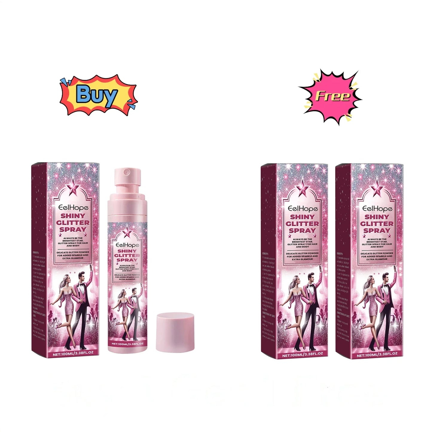 Eelhope Glitter Shimmer Spray – Face, Hair, Body & Clothes