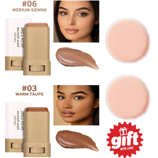Lakerain Waterproof Skin Tint Stick + Puff | Tinted Serum Skin Tint Stick Oasis Select