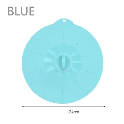 Reusable Silica Gel Spill Stopper Cover Universal Silicone Food Bowl Pot Lid Silicone Cover Pan Cooking Kitchen Accessories DC05 Peaceful Pleasures Health and Wellness BLUE-4