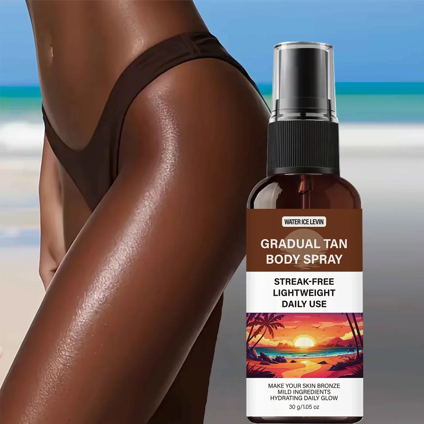 Gradual Tanning Spray – Streak-Free Hydrating Bronze Mist