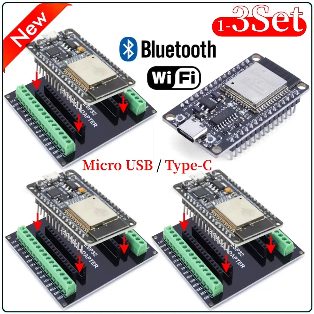 1-3Set E32 CH340C Development Board TYPE-C / Micro USB WiFi+Bluetooth Ultra-Low Power Consumption SPI Wireless Module Peaceful Pleasures Health and Wellness