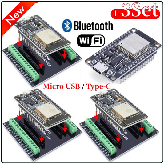 1-3Set E32 CH340C Development Board TYPE-C / Micro USB WiFi+Bluetooth Ultra-Low Power Consumption SPI Wireless Module Peaceful Pleasures Health and Wellness