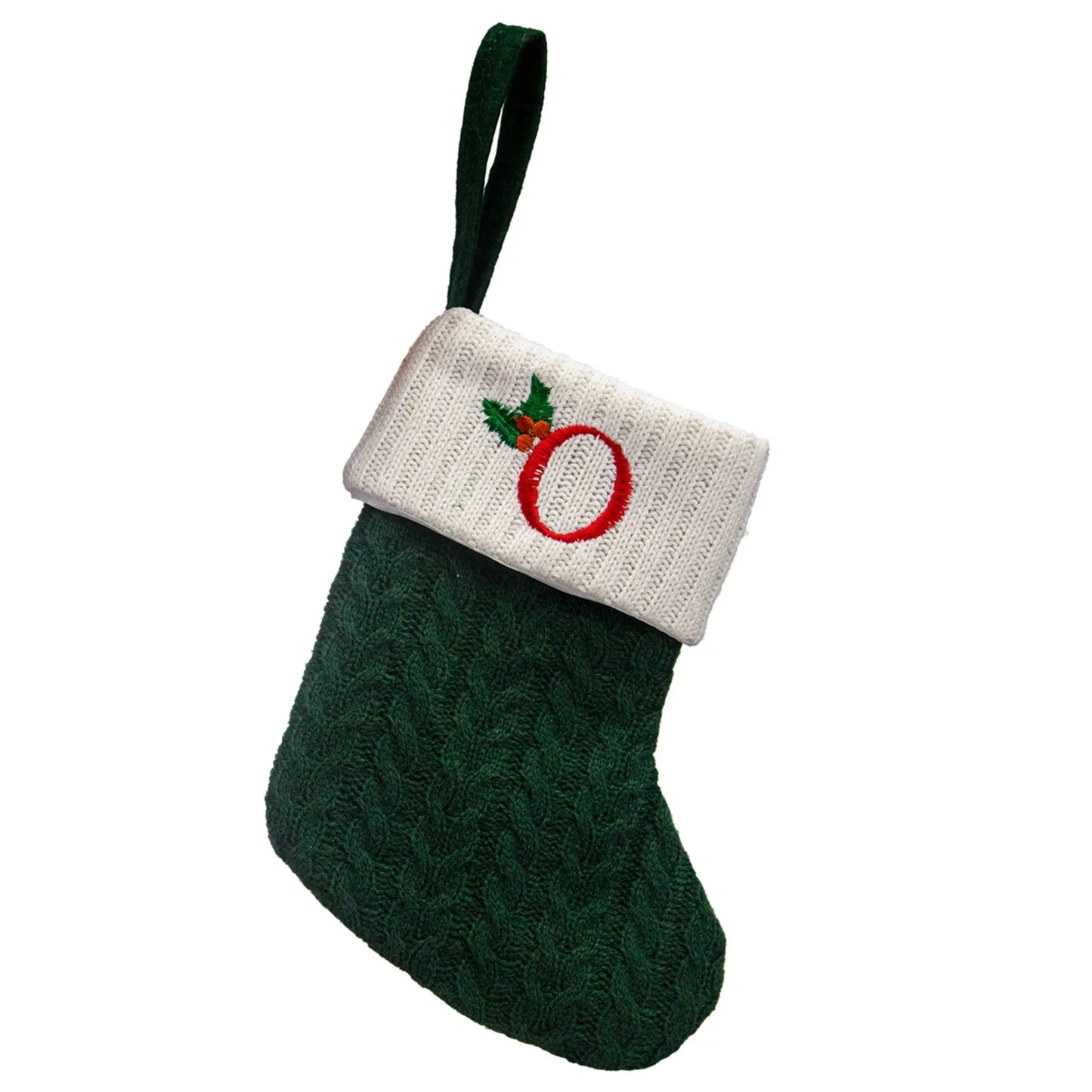 Embroidered Knit Christmas Stocking | Festive Holiday Décor