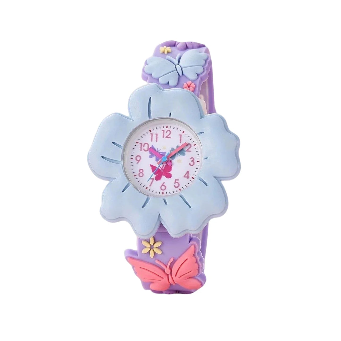 Kids Floral Silicone Watch – Waterproof Girls Quartz Wristwatch