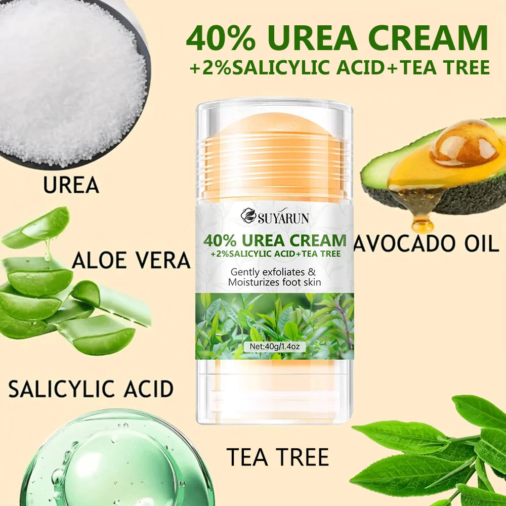 SUYARUN Salicylic Acid Urea Tea Tree Stick - Anti-Blemish, Exfoliating Foot & Face Care, Dead Skin Removal, Moisturizing. Peaceful Pleasures Health and Wellness