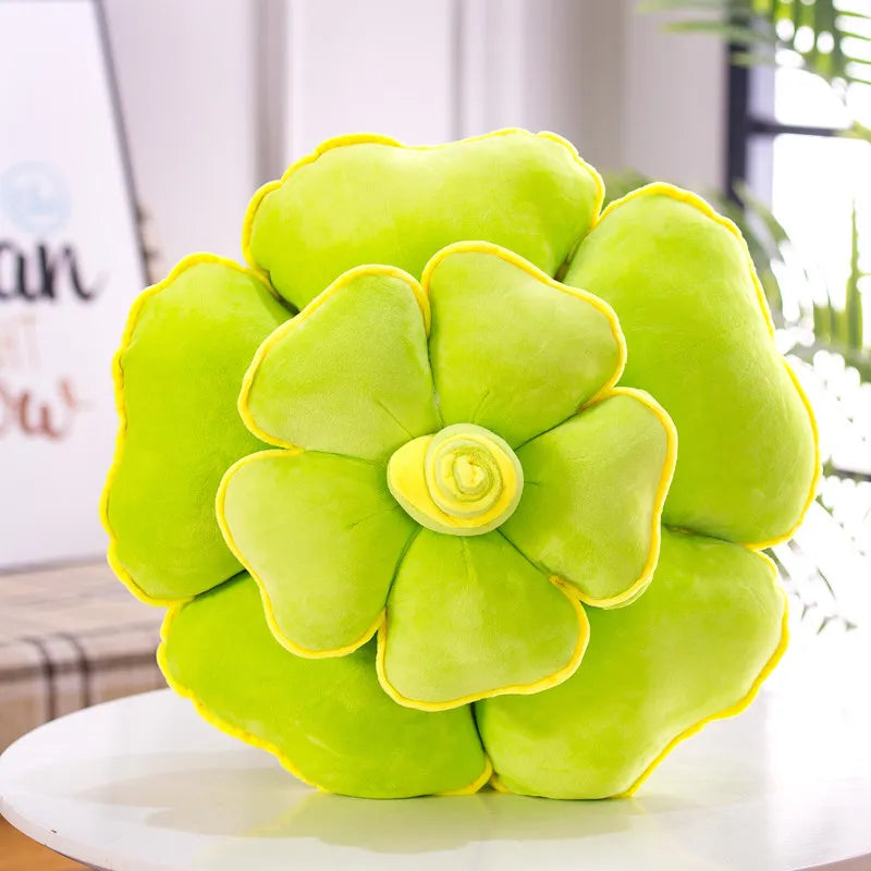 Large Rose Shaped Throw Pillow | Floral Decorative Sofa Cushion