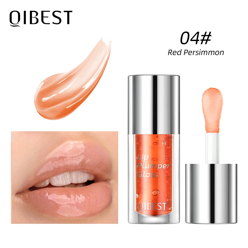 Plump Lip Glow oil Lip Care Oil Plumping Lip Gloss Non-Sticky Formula lip oil moisturizing Lipstick Hydrating Polished lips oil Peaceful Pleasures Health and Wellness 04 Red Persimmon