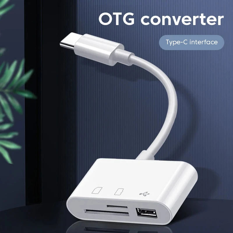 3-in-1 USB-C Micro USB TF SD Card Reader Adapter