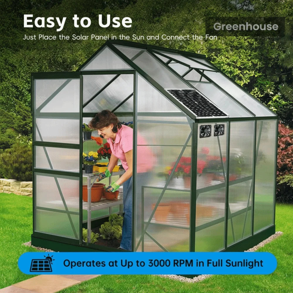 12W Solar Dual Fan Kit – IP65 Waterproof Outdoor Ventilation