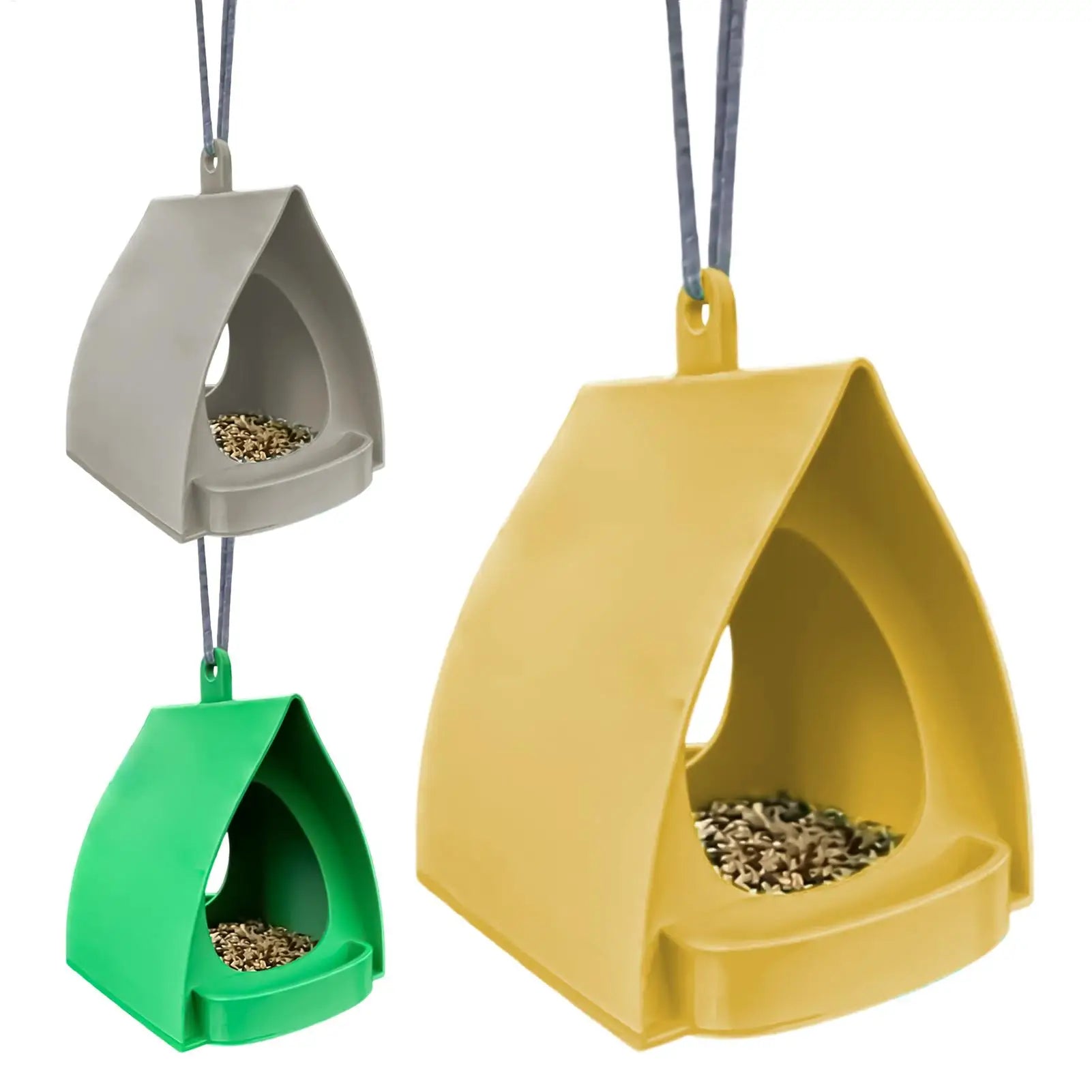 Bird Feeder Decorative Open Design Hanger Hut Shape Hangable Mounted Small Hummingbird Feeder for Outside Garden Winter Balcony Peaceful Pleasures Health and Wellness