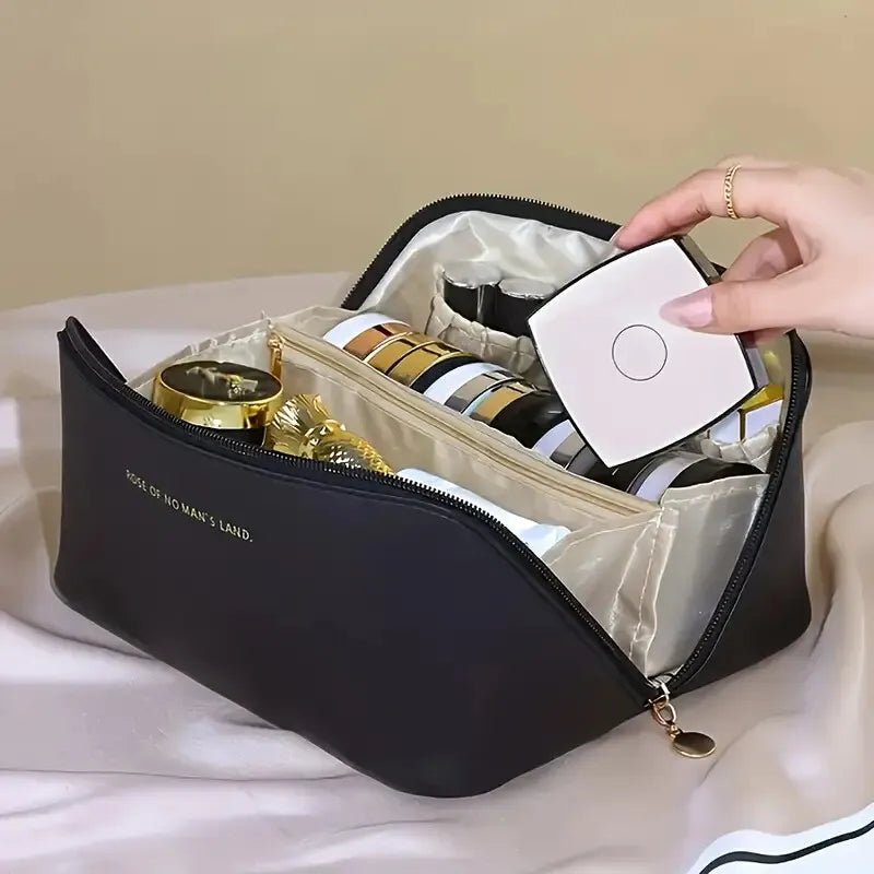 PU Pillow Travel Makeup Bag – Large Capacity Cosmetic Organizer