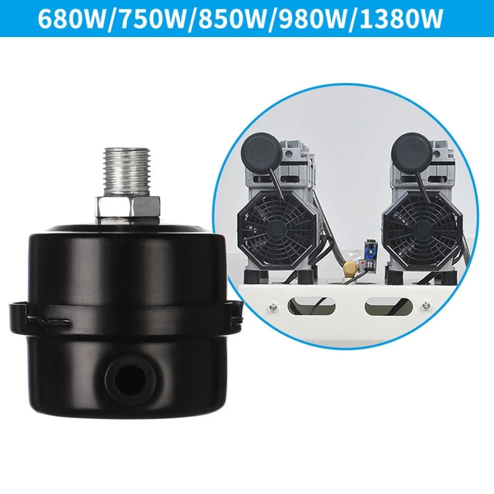 12 5 16 Metal Air Filter Oil-free Muffler Replace Compressor Pump