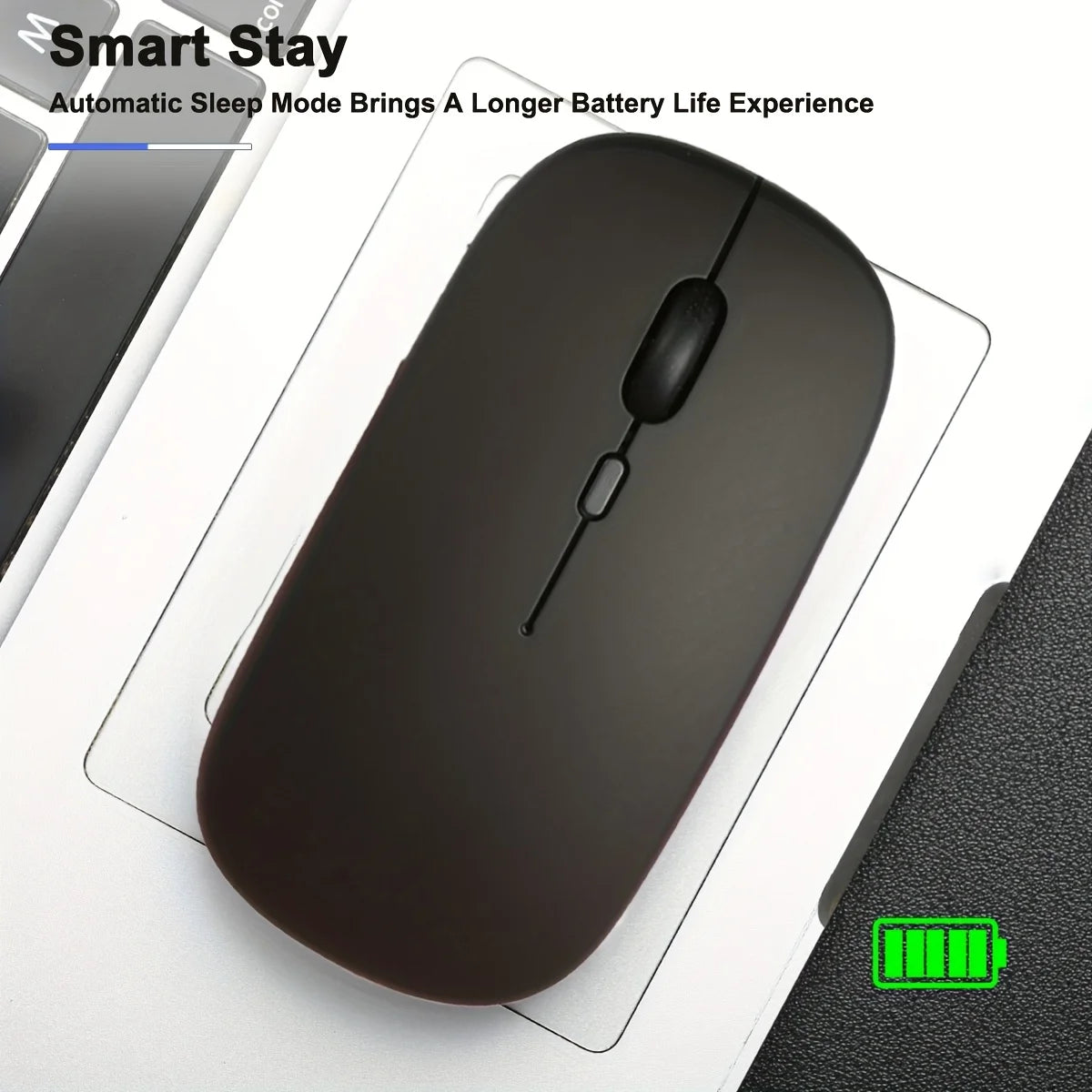 Wireless Bluetooth-compatible Mouse For iPad Samsung Huawei Android Windows Tablet Battery Mouse For Laptop Notebook Computer Peaceful Pleasures Health and Wellness