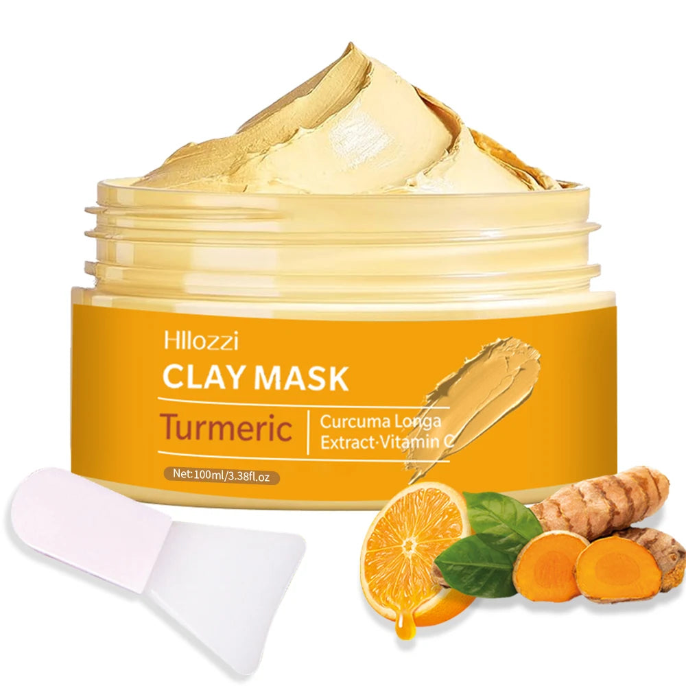 Turmeric Mud Mask - Green Tea Mud Mask - Dead Sea Mineral Mud Mask, Rose Mud Mask Spa Mask Set, Mask Gift Set Peaceful Pleasures Health and Wellness Orange