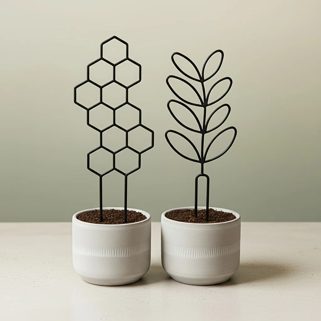 Indoor Plant Trellis – Leaf Shape Climbing Support for Pots Plant Trellis Peaceful Pleasures Health and Wellness