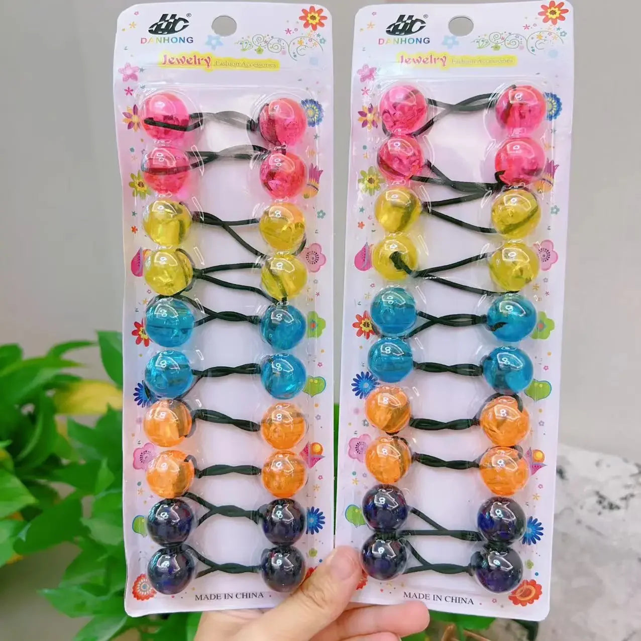 10pcs Elastic Ball Hair Ties for Girls | Colorful Beaded Bobbles Kids Hair Accessories Peaceful Pleasures Health and Wellness 8