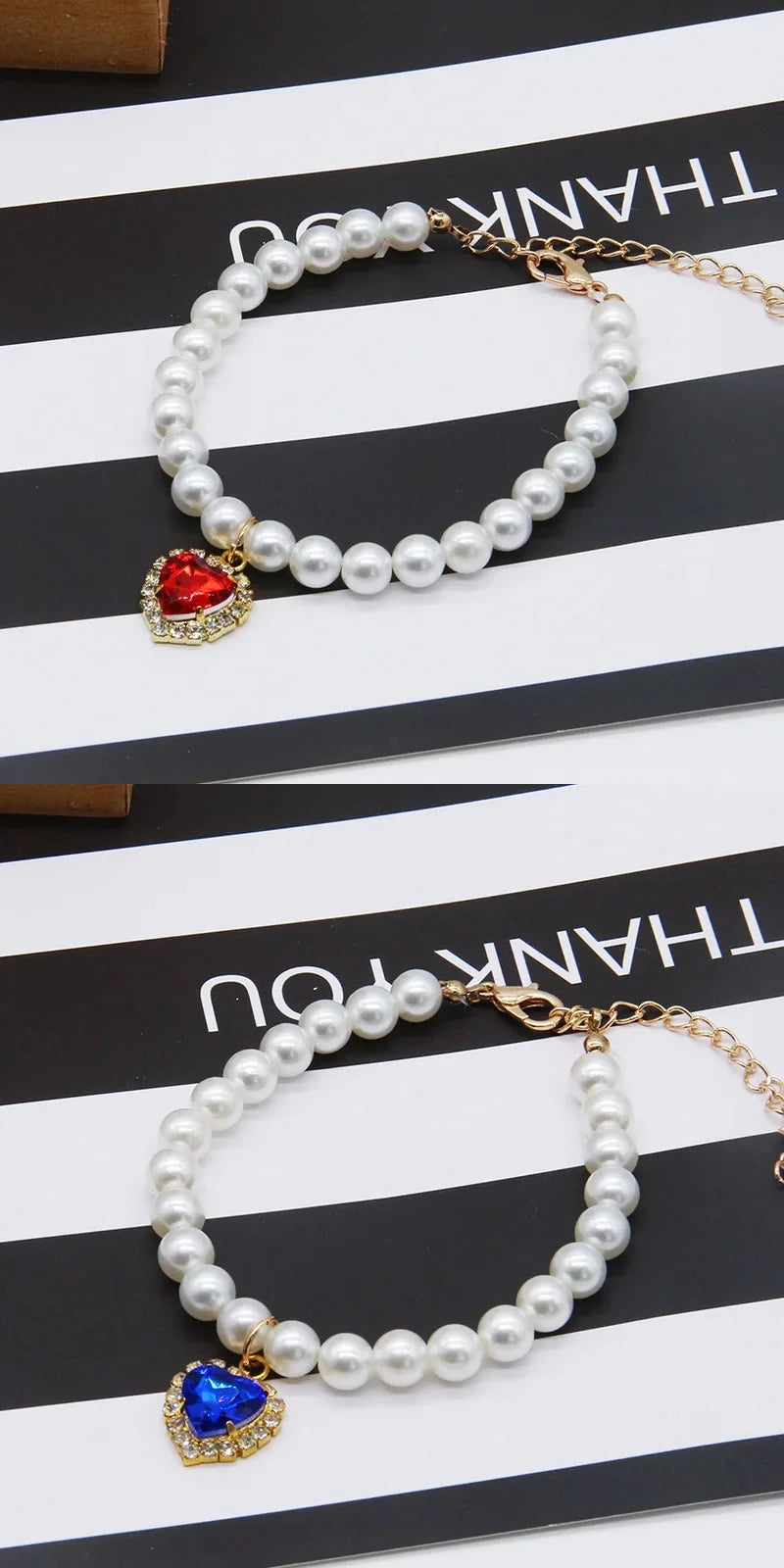 New Cat Collar Decoration Pet Cute Exquisite Neck Kitten Adjustable Summer Cat Necklace High Simulation Pearls Pet Supplies Peaceful Pleasures Health and Wellness 2pcs M