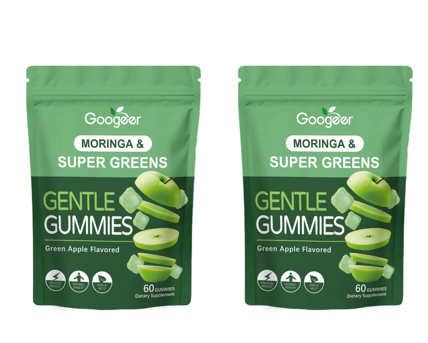 Googeer Moringa Super Greens Gummies | Green Apple | 60ct