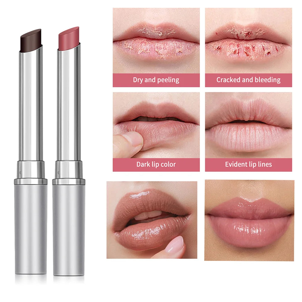 Honey Lipstick Tinted Lip Balm Lip Stain for All Skin Tones Moisturizing Nourishing Lipstick for Women Pack of Black & Pink Peaceful Pleasures Health and Wellness back and pink