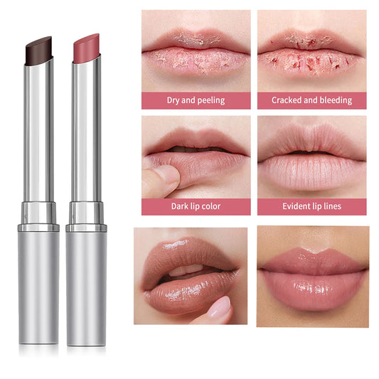 Honey Lipstick Honey Tinted Lip Balm Pink Lipstick Powerful Lip Repulper Lip Brightening for Dark Lips Exfoliating Care Peaceful Pleasures Health and Wellness back and pink