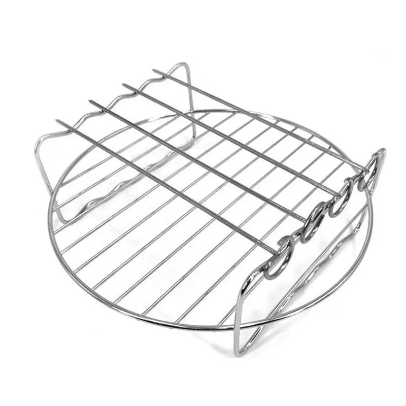 Stainless Steel Steamer Rack & Cooking Grid – Air Fryer, Baking, BBQ & Steaming Rack | 18×19cm