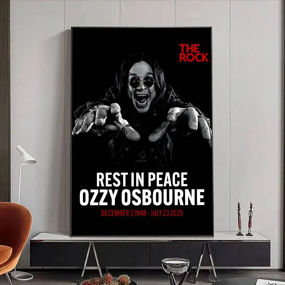 Ozzy Osbourne HD Wall Poster | Waterproof PVC Music Decor Music Wall Poster Peaceful Pleasures Health and Wellness