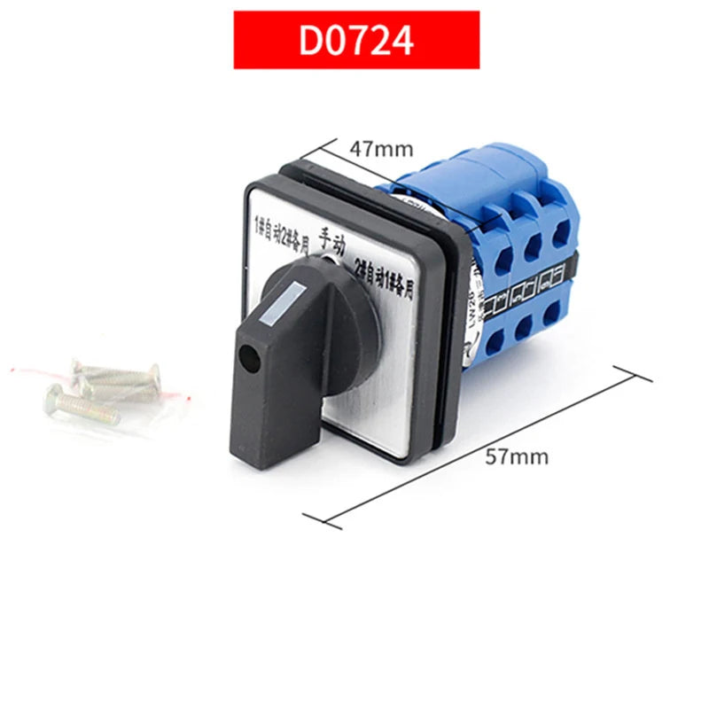 1Set CNC 3 Position 3 Knots Universal Changeover Switch 500V 20A 3 Poles Control Rotary Changeover Cam Switch Peaceful Pleasures Health and Wellness D0724 0