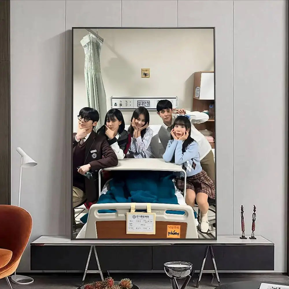 Hot Kdrama S-Study group Poster HD art poster for home living room bar office decoration sticky waterproof Peaceful Pleasures Health and Wellness