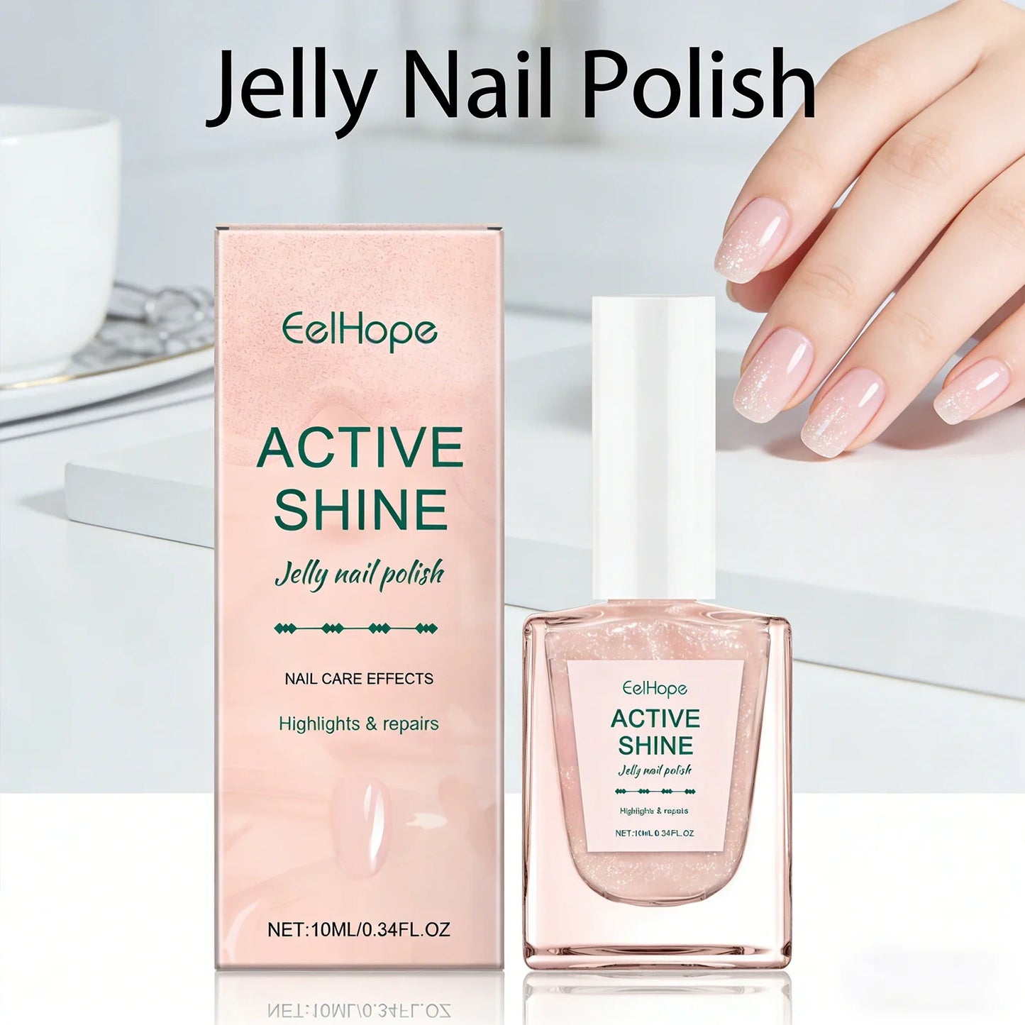 Jelly Gel Nail Polish Translucent Sheer UV LED Soak-Off 10ml