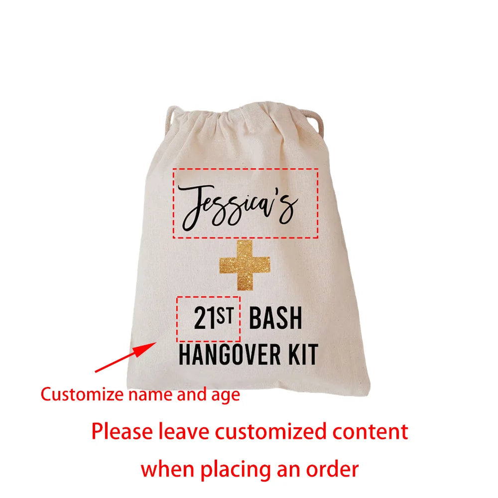 Personalized Birthday Favor Bags | Hangover Kit & Party Gifts