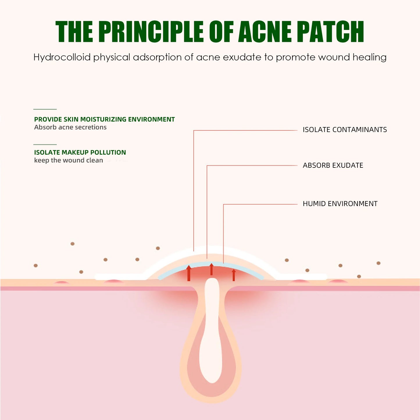 24PCS Hydrocolloid Acne Patches – Salicylic Acid & Glycerin