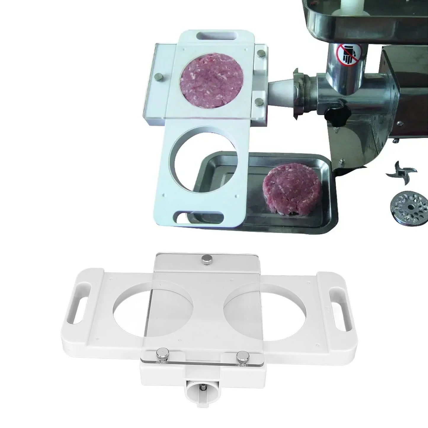 Hamburger Pressing Mould Maker Non Stick 2 Holes ABS Press Patty