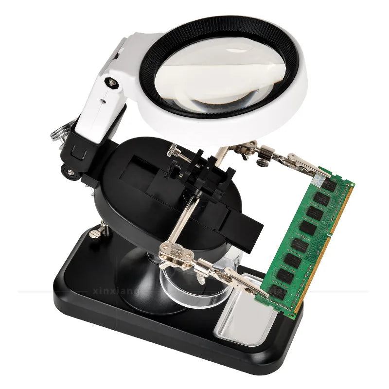 Desktop Handheld 32Led Light 5X 10X Magnifying Glass Peaceful Pleasures Health and Wellness