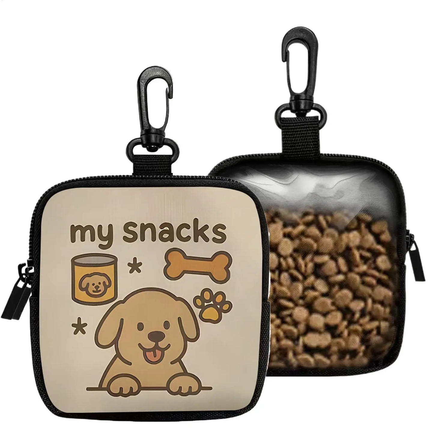 Portable Dog Treat Bag with Hook & Zipper | Training Pouch