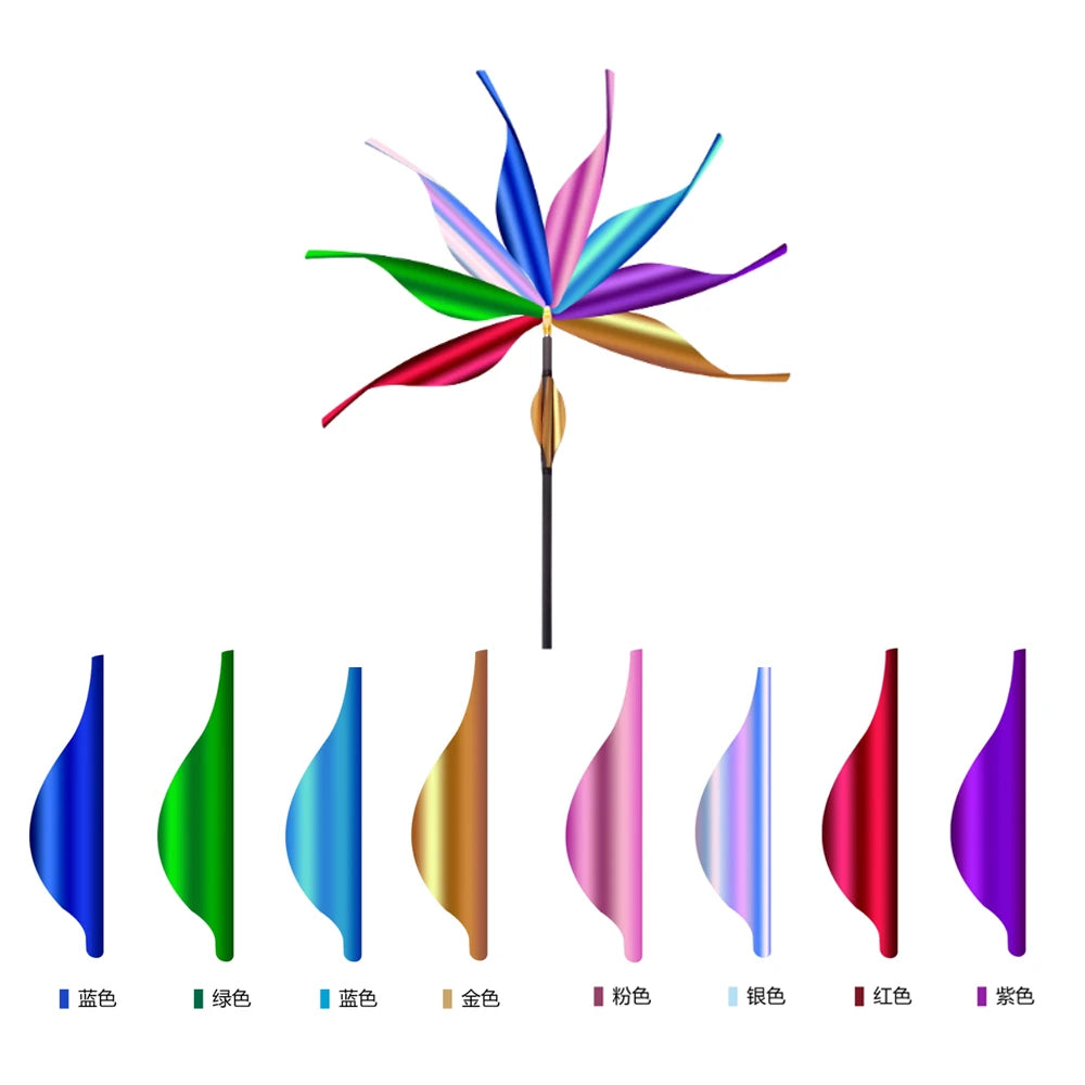1 75 8 2 Spiral Arrow Feathers Box Spin Vanes DIY Archery Shooting